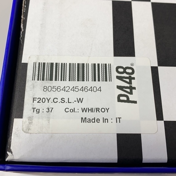 P448 CSL royal blue white leather low top sneakers - Picture 9 of 9